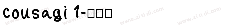 cousagi 1字体转换